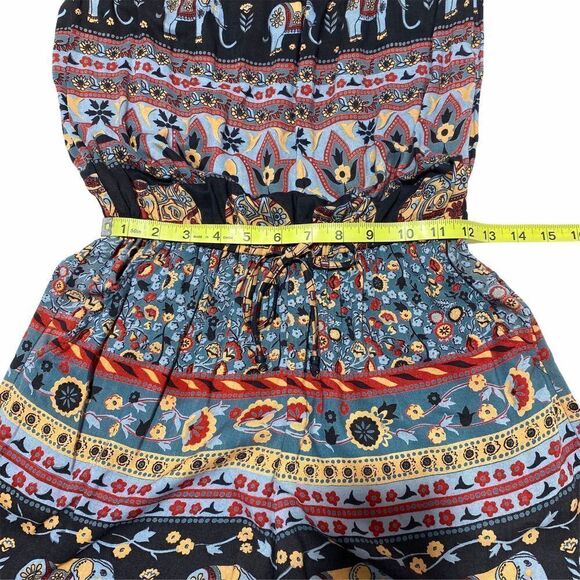ANGIE Elephant Printed Strapless Romper Medium - Picture 10 of 13